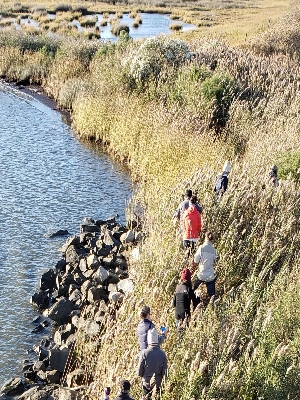 our team walking the watershed