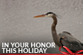 Donation eCard 20: In Your Honor this Holiday - Heron